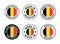 Made in Belgium labels set, Belgian product emblem
