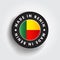 Made in Benin text emblem badge, concept background
