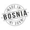 Made In Bosnia Stamp. Logo Icon Symbol. Design Certificated Round Seal National Product vector Badge.