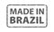 MADE IN BRAZIL - gray colored vector illustration of stamp banner