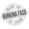 Made in Burkina Faso Quality Original Stamp Design Vector Art Tourism Souvenir Round National product Seal.