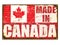 Made In Canada Enamel Sign