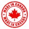 Made in Canada rubber stamp