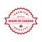 Made in Canada, vector badge, round label