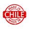 Made In CHILE Round Red Stamp Grunge Seal Isolated Vector