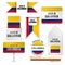 Made in Colombia graphics and labels set