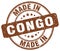 made in Congo brown grunge stamp