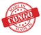 Made in Congo red rubber stamp