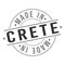 Made In Crete Stamp. Greece Logo Icon Symbol Design. Badge Vector Retro Label Seal National Product.