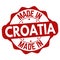 Made in Croatia sign or stamp