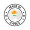 Made in Cyprus icon. Stamp sticker. Vector illustration