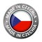 Made in Czechia flag metal icon