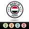 Made in Egypt badges with flag