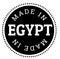 MADE IN EGYPT black stamp on white