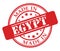 Made in Egypt red rubber stamp
