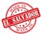 Made in El Salvador red rubber stamp