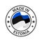 Made in Estonia icon. Stamp sticker. Vector illustration