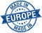 made in europe blue round stamp