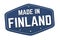 Made in Finland label or sticker