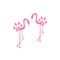 Made of flamingo illustration with pink paw prints. Pet shop, kids, baby shower, t-shirt, fabric textile design for children texti