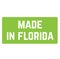 MADE IN FLORIDA stamp on white background