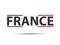 Made in France, colored vector symbol with French tricolor