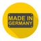 Made in Germany icon with long shadow
