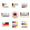 Made in Germany labels set, German product emblem