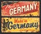 Made in germany rusty metal plate, vector banners