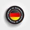 Made in Germany text emblem badge, concept background