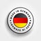 Made in Germany text emblem badge, concept background