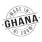 Made in Ghana Quality Original Stamp Design Vector Art Tourism Souvenir Round Seal Badge National Product.