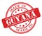 Made in Guyana red rubber stamp