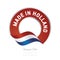 Made in Holland flag red color label button banner