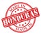 Made in Honduras red rubber stamp