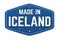 Made in Iceland label or sticker