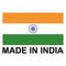 Made in India seal, product tag label sign, sticker quality stamp vector illustration