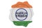Made in India seal, stamp. 3D