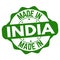 Made in India sign or stamp