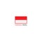 Made in Indonesia, Indonesian flag icon logo vector