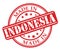 Made in Indonesia red rubber stamp