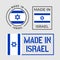 made in Israel icon set, made in State of Israel product labels