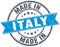 Made in Italy blue round stamp