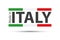 Made in Italy, colored symbol with Italian tricolor