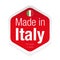 Made in Italy label tag sign