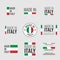 Made in Italy labels set, Italian product emblem