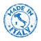 Made in Italy rubber stamp