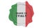 Made in Italy seal, stamp. 3D