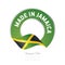 Made in Jamaica flag green color label logo icon