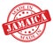 Made in Jamaica red rubber stamp